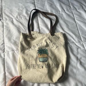 Plant Lady Canvas Tote Bag